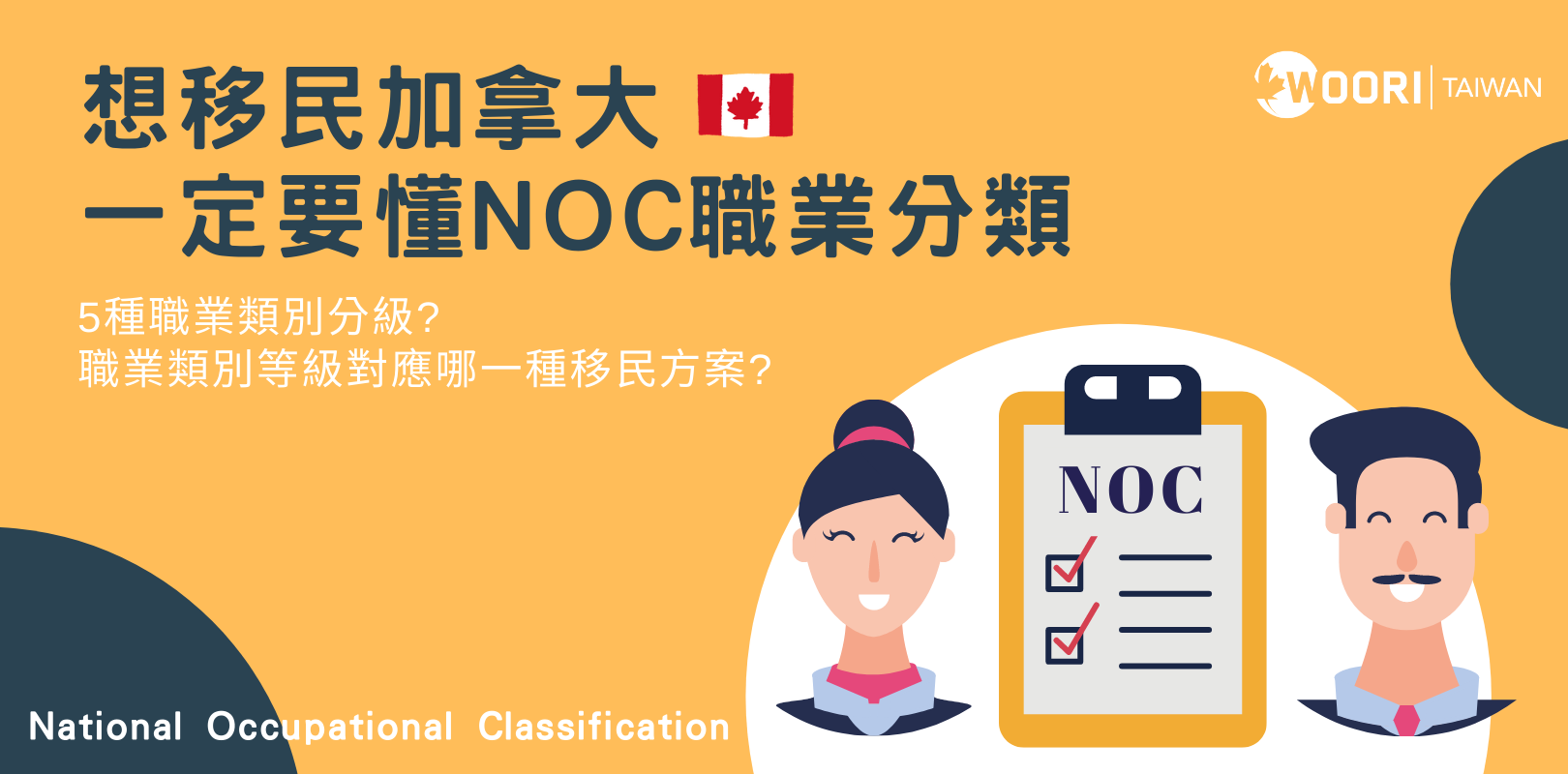 移民加拿大-NOC職業分類-WOORI