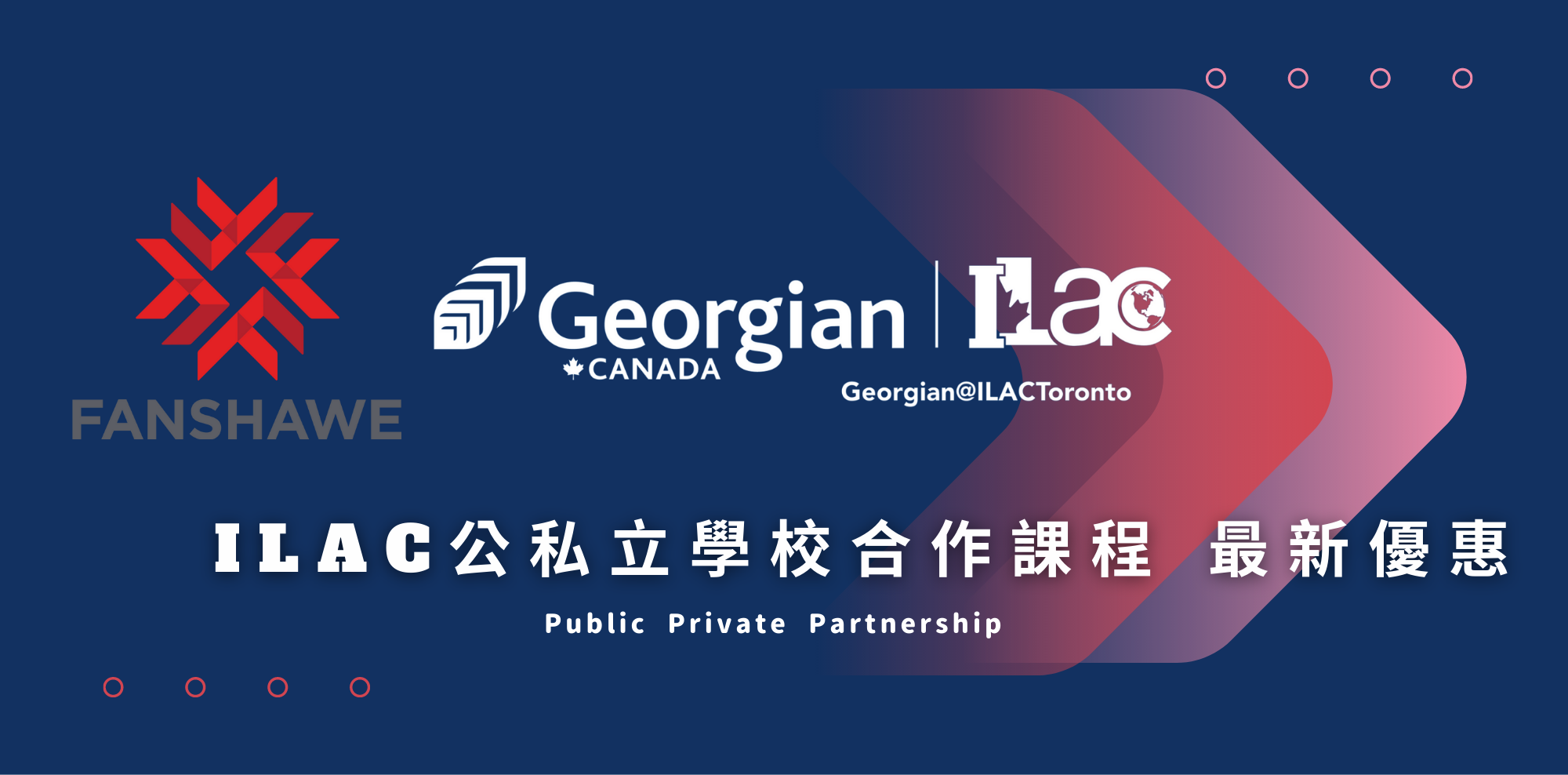 【最新優惠】 ILAC 公私立學院合作（PPP）Georgian & Fanshawe College