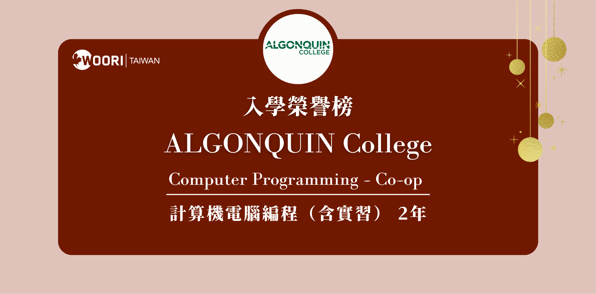 ALGONQUIN Computer Programming