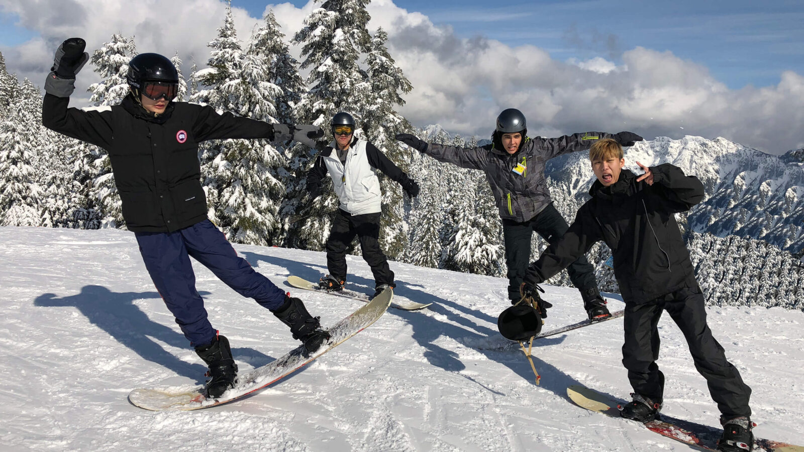 Lowell-students-snowboarding-at-Grouse-mountain-a