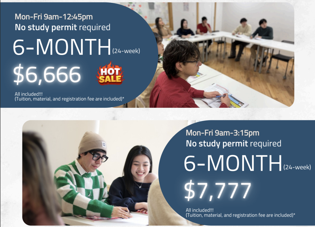 RCIIS6個月免學簽套裝優惠｜WOORI 加拿大留遊學代辦
