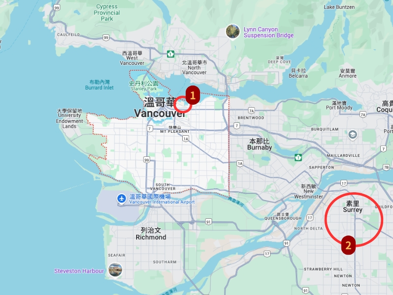 【溫哥華治安較差地區】